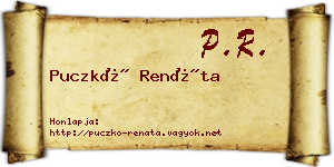 Puczkó Renáta névjegykártya